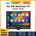 6G+128GB Für VW T5 Multivan Transporter DAB+ Android14 Autoradio Carplay GPS Nav