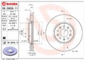 2x Bremsscheibe PRIME LINE - UV Coated BREMBO 09.D608.11 für OPEL INSIGNIA Sport