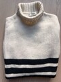 COS  Cashmere Pulli Rolli wollweiss, schwarz Gr. XS Oversized