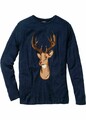 Herren Rundhals-Pullover Merry Christmas Gr. 48/50 (M) dunkelblau NEU