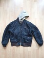 Alpha Industries MA-1 D-Tec Hood Bomberjacke (2XL, außen schwarz, innen rot)