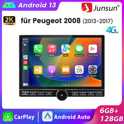 6+128GB Carplay Android 13 Autoradio GPS Navi SWC Für Peugeot 2008/208 2012-2018
