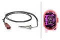 Sensor Abgastemperatur für VW Caddy 2010 - 2020 Vorne Hella 6Pt014494-411