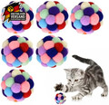 Katzenspielzeug Ball Filzbälle Plüsch Bälle Glöckchen Set für Katzen Kätzchen In