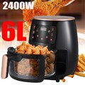 Heißluftfritteuse 6L Heißluft Fritteuse Backofen Grill Airfryer 2400W NEU