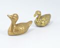 Enten Messingornament Vintage kleines Entlein Wildvogel traditionelles Cottagecore Metall