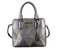 Michael Kors Tasche Umhängetasche Crossbody silber beige metallic Leder Damen