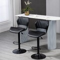 HOMCOM 2er-Set Barhocker 360° drehbare höhenverstellbar Barstühle Schwarz