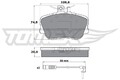 TOMEX Brakes Bremsbelagsatz, Scheibenbremse TX 11-461 für MERCEDES-BENZ