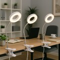 Tischleuchte Klemmlampe weiß Wohnzimmerlampe weiß Flexo verstellbar LED 3er Set
