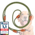 Hundeleine für große Hunde, Doppelleine 3 Meter Paracord, Verstellbare Führleine