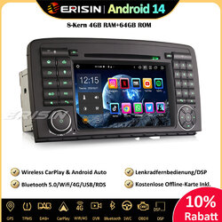 8-Kern DAB+Android 14 Autoradio Mercedes Benz R-Klasse W251 GPS SWC CarPlay Navi