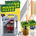 MANN INSPEKTIONSPAKET+5L LIQUI MOLY 5W-30 ÖL passend für FIAT DOBLO 263 MULTIJET