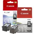 Original Druckerpatronen Canon PG-512 & CL-511 15 und  9 ml schwarz und farbe