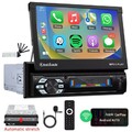 Apple CarPlay 1 DIN 7 Zoll Autoradio mit Ausfahrbarem Display Bluetooth USB FM