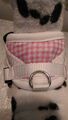 Hundegeschirr XS, Brustgeschirr, weiß rosa kariert Softgeschirr, Halsband,