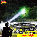 60000LM LED Stirnlampe Super Hell Wiederaufladbar Bewegungssensor Kopflampe USB