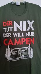 Herren T-SHIRT - Camper -  Der tut nix, der will nur campen -  2XL Neuwertig