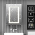 Einzeltür Badezimmer spiegelschrank Bad mit Led Beleuchtung 60x11x76cm schwarz