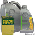 6 L ORIGINAL MERCEDES BENZ MOTOROEL 5W30 MB 229.51 MANN OELFILTER HU 718/1 k