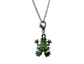 Edelstahl Halskette 40 - 75cm mit Charm Anhänger Frosch 2,7cm E121