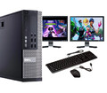 FCS Gaming PC Bundle Intel Core i7 8GB 1TB GT710 DUAL SCREEN Win10 ULTRA SCHNELL 