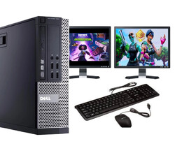 FCS Gaming PC Bundle Intel Core i7 8GB 1TB GT710 DUAL SCREEN Win10 ULTRA SCHNELL 
