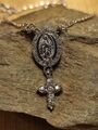 Halskette in Silber Christen Jesus Kreuz Religion Kruzifix Anhänger Heiliger