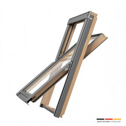 Velux Gruppe RoofLite+ Dachfenster Holz SLIM und Eindeckrahmen Komplettpaket✅ Doppelverglasung - Markenqualität - 4 Dichtungen