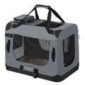 Hundetransportbox Hundebox faltbar Autotransportbox L Dunkelgrau B-WARE