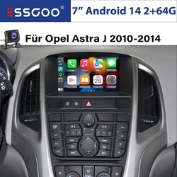 2+64G Für Opel Astra J 2009-2014 Android 14 Autoradio Apple Carplay Navi RDS KAM
