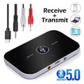 Bluetooth 5.0 Adapter Transmitter Empfänger Sender 2in1 Aux Audio TV Kopfhörer