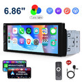 6.86" Single 1Din HD TouchScreen AutoRadio Carplay/Android Auto BT FM MP5 Player