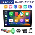 4+64G 9'' Doppel DIN Android 13 Carplay Autoradio GPS BT WIFI RDS FM USB MIK KAM