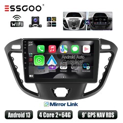 Autoradio Android 13 Apple Carplay GPS Cam 2+64G Für Ford Transit Custom 12-2021