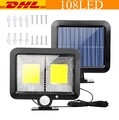 LED SOLARLEUCHTE SOLARLAMPE MIT BEWEGUNGSMELDER AUSSEN FLUTER SENSOR STRAHLER DE