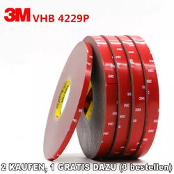 3M VHB 4229P Doppelseitiges Klebeband Montageklebeband Hochleistungsklebeband