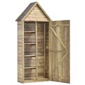 Gartenschrank Holz Giebeldach Geräteschuppen Gartenhaus Geräteschrank Natur DE