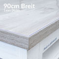 ANRO Tischschutzfolie 1mm 90cm Breite Transparent Tischdecke Weich PVC Folie