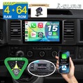 4+64G Android 15 Autoradio Carplay FM Navi Kam für für VW Transporter VI Kasten