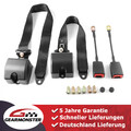 2x 3 Punkt Automatikgurt Sicherheitsgurt Gurtpeitsche & E Prüfung Schwarz 2900mm