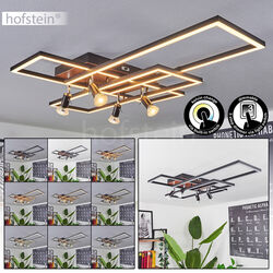 LED dimmbar Ess Wohn Schlaf Zimmer Beleuchtung drehbar Decken Lampen Holzoptik 