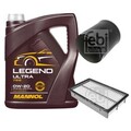 FEBI BILSTEIN Inspektionspaket 5L MANNOL Legend Ultra 0W-20 für Mazda 5 CW 2.0