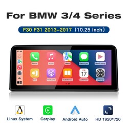10.25" Carplay Android Auto Display Navi  BT Für BMW 3 4 Series F30 F34 F32 EVO