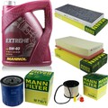 MANN-FILTER Inspektionspaket MANNOL 5L Extreme 5W-40 für Peugeot 807 2.2 HDi
