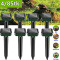 4/8xSolar Maulwurfschreck Wühlmausschreck Maulwurf Maulwurffalle Abwehr Maus