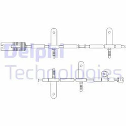 Belagverschleißsensor Scheibenbremse LZ0165 DELPHI für MINI MINI MINI Cabriolet