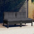 2-Sitzer-Gartensofa mit Anthrazit Kissen Massivholz Kiefer