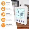 Digital Thermostat Raumthermostat Unterputz Fußbodenheizung programmierbar weiß