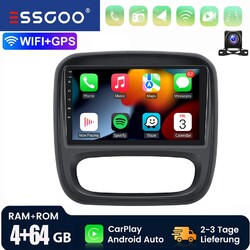 Für Renault Trafic Opel Vivaro Android14 Autoradio Carplay GPS Navi 4+64G Kamera